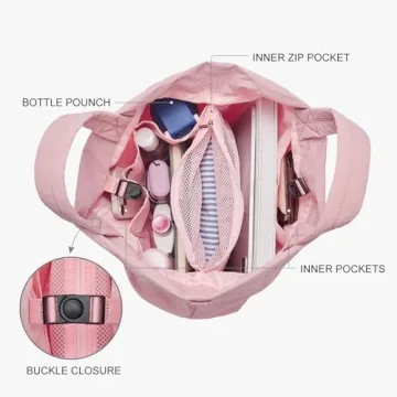 Large 26L Pink Hobo Crossbody Bag for Women