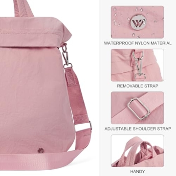 Large 26L Pink Hobo Crossbody Bag for Women