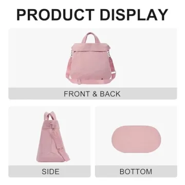 Large 26L Pink Hobo Crossbody Bag for Women