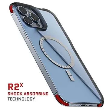 Ghostek COVERT Clear Apple 13 Pro Max Case with MagSafe and Anti-Yellowing Protection Slim Phone Covers Supports Mag Safe Accessories Designed for 2021 iPhone 13 Max Pro (6.7 inch) (Midnight Graphite)