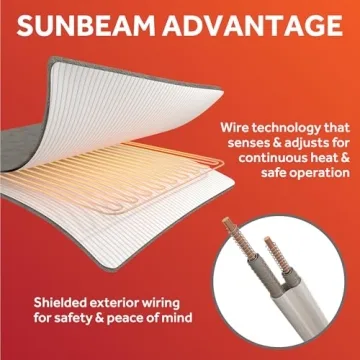Sunbeam Heated Throw with Dual Controls in Night Fog Color