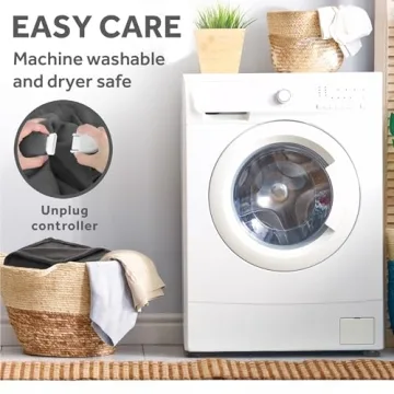 Sunbeam Heated Throw with Dual Controls in Night Fog Color