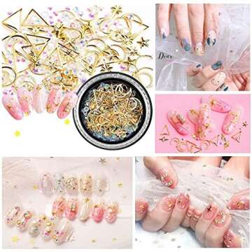 JOYJULY Nail Art Kit with Brushes Dotting Tools and Glitter