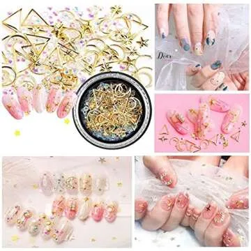 JOYJULY Nail Art Kit with Brushes Dotting Tools and Glitter