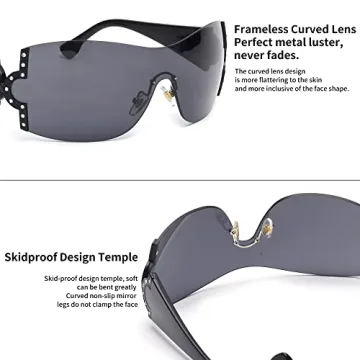 Trendy Y2K Oversized Sunglasses - Comfortable & Affordable