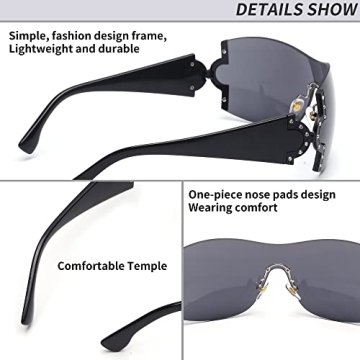Trendy Y2K Oversized Sunglasses - Comfortable & Affordable