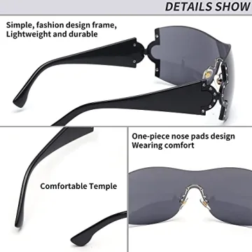 Trendy Y2K Oversized Sunglasses - Comfortable & Affordable