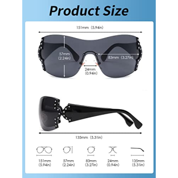 Trendy Y2K Oversized Sunglasses - Comfortable & Affordable