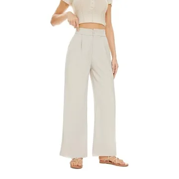 Shop KICZOY Women's Elegant Wide Leg High Waist Pants