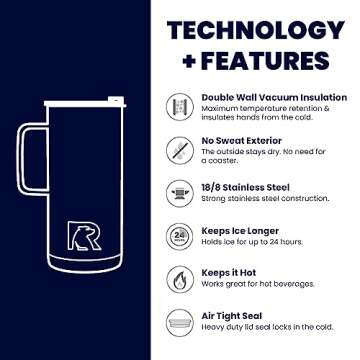 RTIC 16 oz Coffee Travel Mug – Insulated Steel for Travel