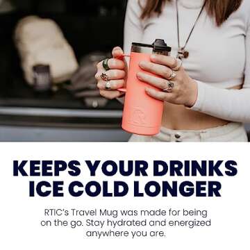 RTIC 16 oz Coffee Travel Mug – Insulated Steel for Travel