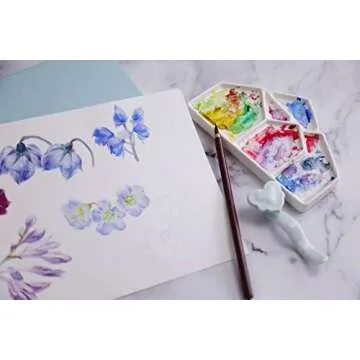 Bower Bird Porcelain Watercolor Palette House Artist Professional Ceramic Palette