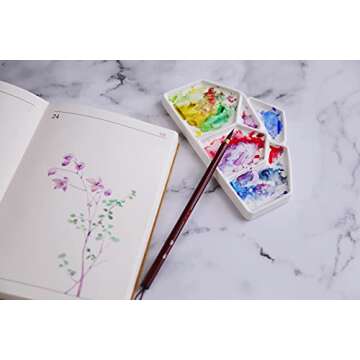 Bower Bird Porcelain Watercolor Palette House Artist Professional Ceramic Palette