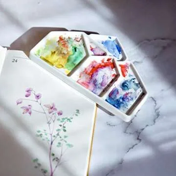 Bower Bird Porcelain Watercolor Palette House Artist Professional Ceramic Palette