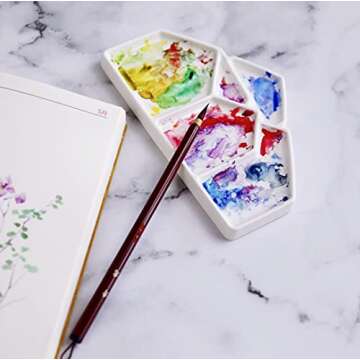 Bower Bird Porcelain Watercolor Palette House Artist Professional Ceramic Palette