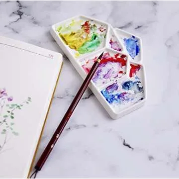 Bower Bird Porcelain Watercolor Palette House Artist Professional Ceramic Palette