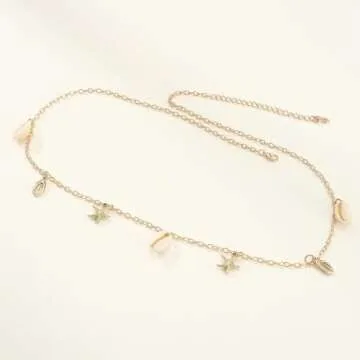 Stylish Sea Shell Starfish Waist Chain Belt for Women