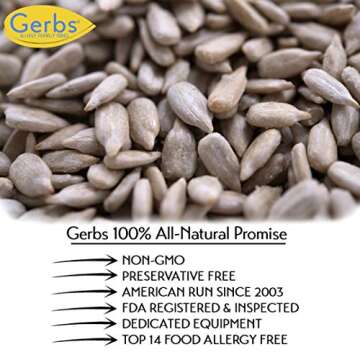 Lightly Salted Sunflower Seed Kernels by Gerbs - 2 LBS