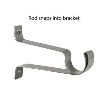 Decopolitan Ball Single Telescoping Drapery Rod Set, 36 to 72-Inch ,Medium, Silver