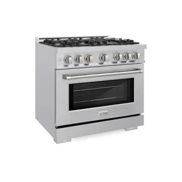 ZLINE 36 in. Stainless Steel Dual Fuel Range with 6 Brass Burners