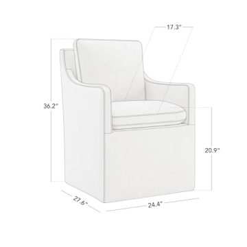 KISLOT Upholstered Chairs with Casters for Versatile Seating