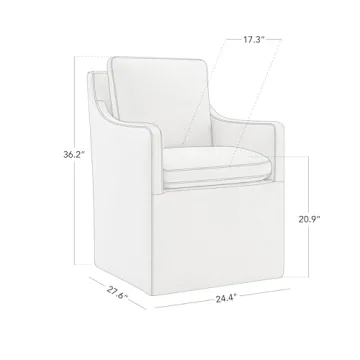 KISLOT Upholstered Chairs with Casters for Versatile Seating