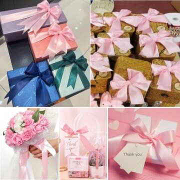 Light Pink Satin Ribbon for Gifts & Wedding Decor