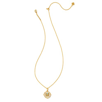 Kendra Scott Letter M Gold-Plated Pendant Necklace