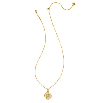 Kendra Scott Letter M Gold-Plated Pendant Necklace