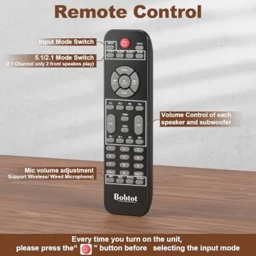 Bobtot Wireless Surround Sound System with 800W Subwoofer