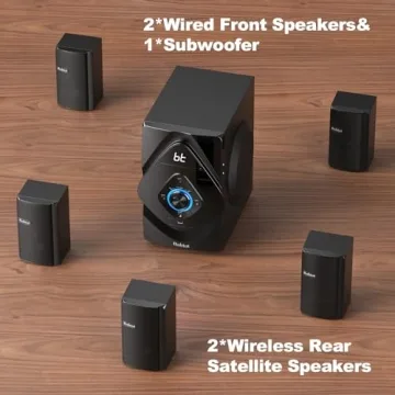Bobtot Wireless Surround Sound System with 800W Subwoofer