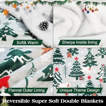Mrzebra Cozy Christmas Throw Blanket for Winter
