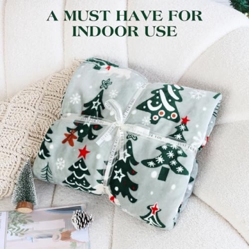 Mrzebra Cozy Christmas Throw Blanket for Winter