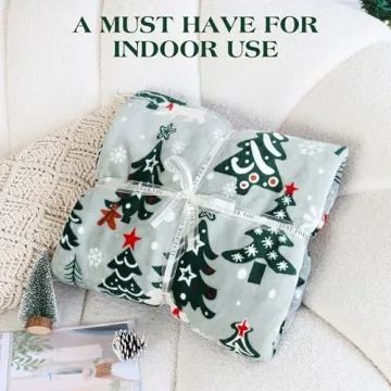 Mrzebra Cozy Christmas Throw Blanket for Winter