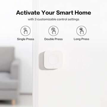 Aqara Wireless Mini Switch, Requires AQARA HUB, Not Support Third Party Hubs, Zigbee Connection, Versatile 3-Way Control Button for Smart Home Devices, Compatible with Apple HomeKit, Works with IFTTT