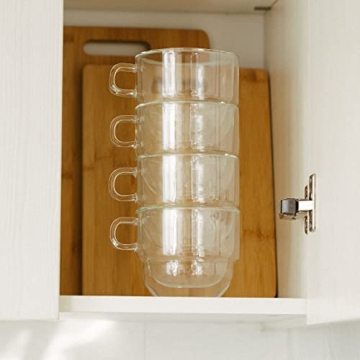 BTaT Stackable Insulated Coffee Mugs 4 Pack 16 oz