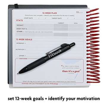 Fitlosophy Fitbook: 12 week Fitness Journal and Planner for Workouts, Weight Loss and Exercise, Whit...