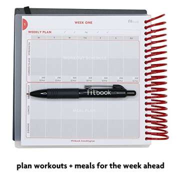Fitlosophy Fitbook: 12 week Fitness Journal and Planner for Workouts, Weight Loss and Exercise, White