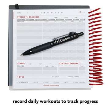 Fitlosophy Fitbook: 12 week Fitness Journal and Planner for Workouts, Weight Loss and Exercise, White