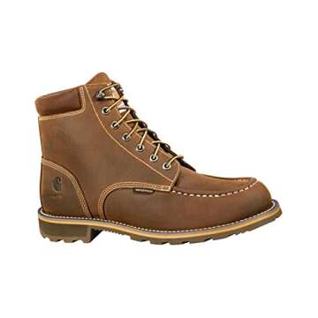 Carhartt mens 6" Lug Bottom Moc Soft Toe Cmw6197 industrial and construction boots, Dark Bison Oil Tanned, 10.5 US