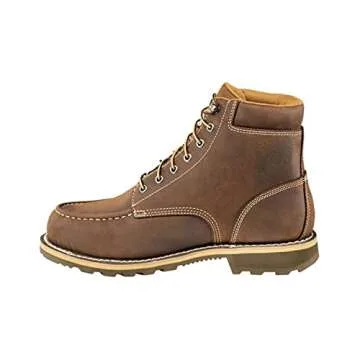 Carhartt mens 6" Lug Bottom Moc Soft Toe Cmw6197 industrial and construction boots, Dark Bison Oil Tanned, 10.5 US