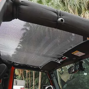 American Flag Sunshade Mesh Bikini Top Sun Shade UV Protection for 2007-2018 Jeep Wrangler JK Unlimited 4 Door