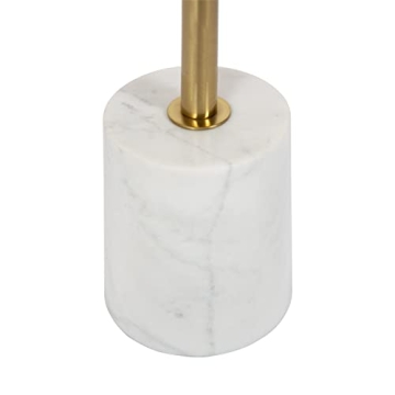 Elegant Hescott Drink Table with Marble and Mirrored Top