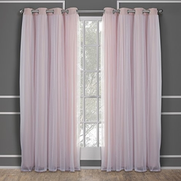 Elegant Catarina Layered Room Darkening & Sheer Curtains 2-Pack