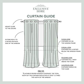 Elegant Catarina Layered Room Darkening & Sheer Curtains 2-Pack
