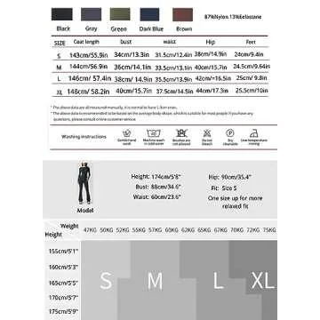 QINSEN Women's Long Sleeve Slim Fit Bodycon Jumpsuit Flared Bottom Playsuit Army Green M