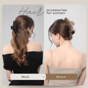 Extra Large Claw Clips for Thick Hair - Strong Hold!