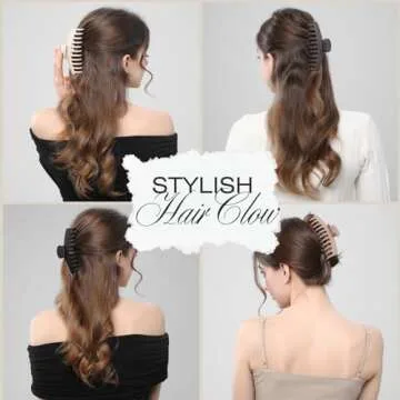 Extra Large Claw Clips for Thick Hair - Strong Hold!