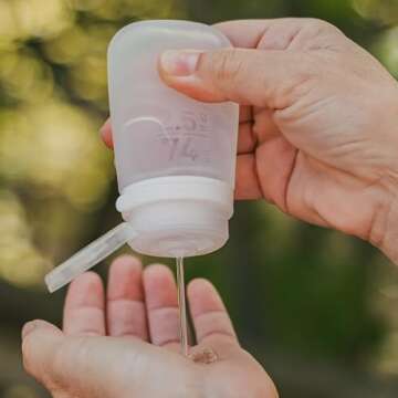 humangear GoToob+ Refillable Silicone Travel Size Bottles with Locking Cap