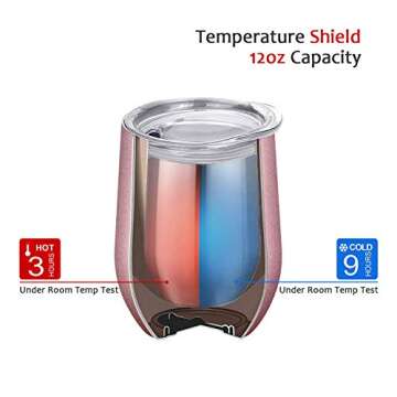 Rose Gold Insulated Wine Tumbler | Durable & Stylish